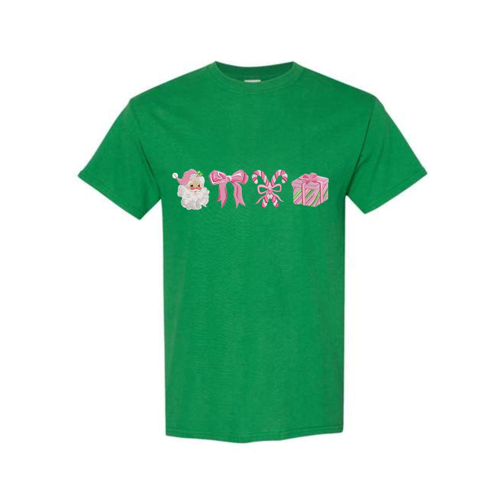 Holiday Shirt -Pink Christmas Icons Graphic
