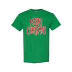 Minimalist Holiday Shirt - “Merry Christmas” Glitter Script Design