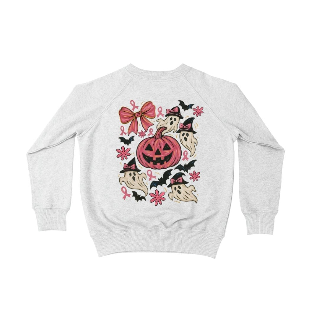 Pink Pumpkin & Ghost Crew Neck Sweatshirt