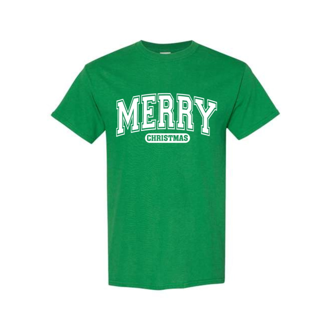 Minimalist Holiday Shirt - Merry Christmas Graphic Apparel