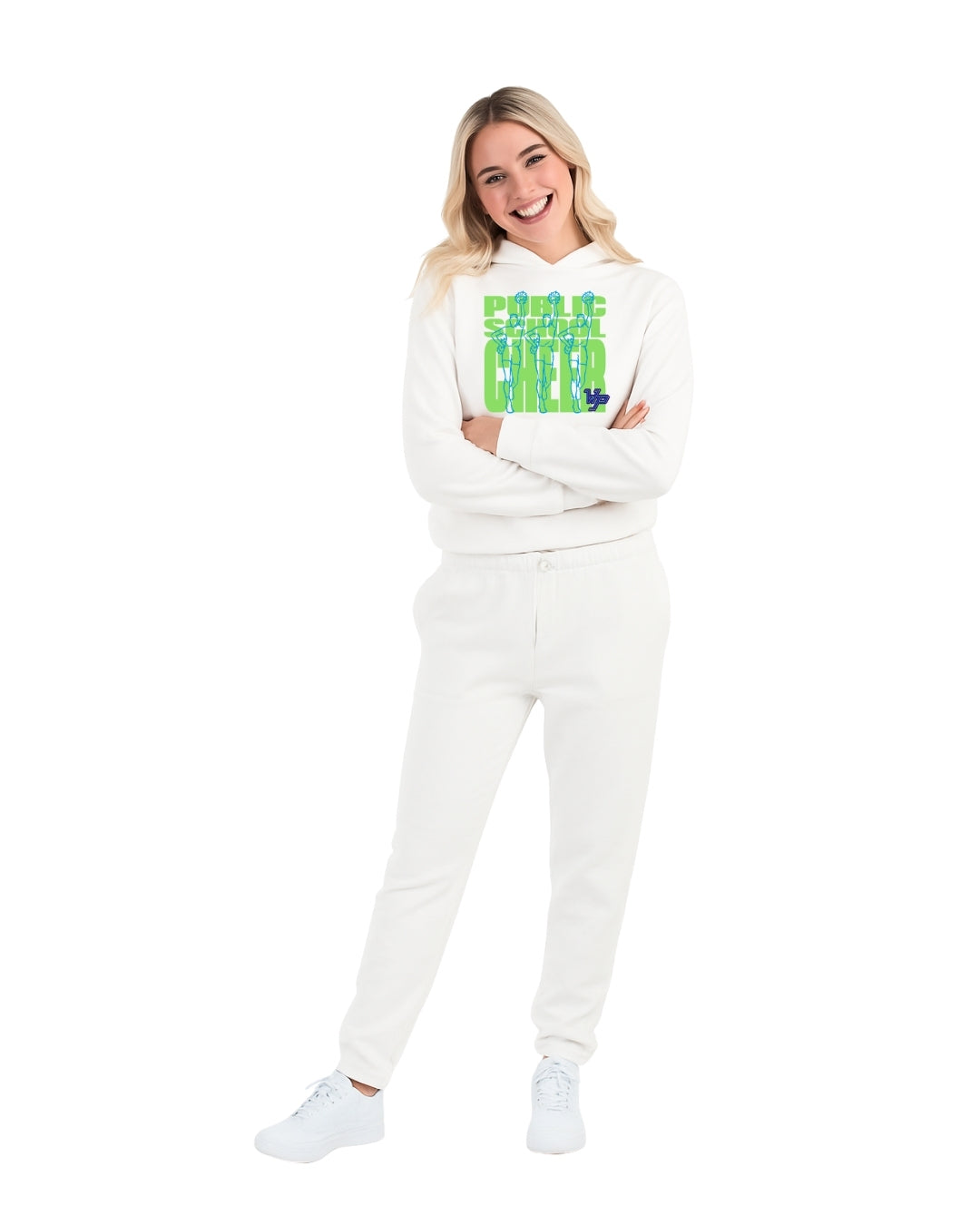 Wesley Padilla Hoodie + Jogger Set - Public Cheer (Neon Green Logo)