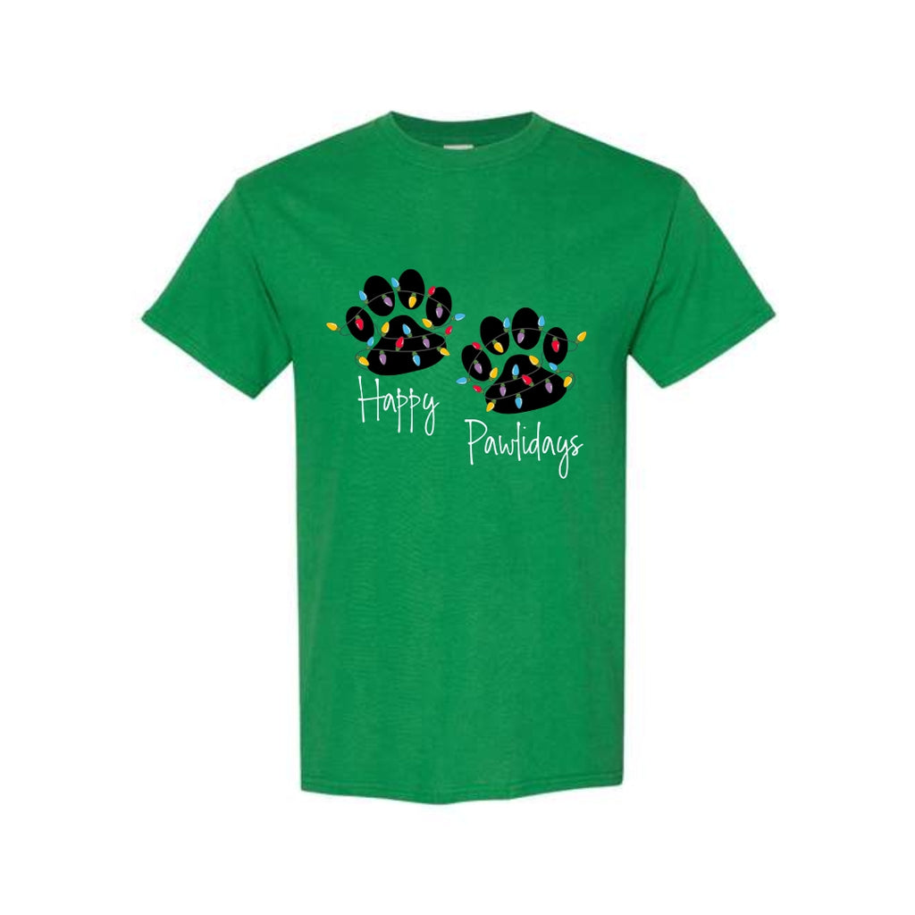 Christmas Tee for Pet Parents : Happy Pawlidays Sweatshirt – Festive Dog Lover Gift
