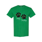 Merry & Furry Tees: “Happy Pawlidays Festive Paw Print Lights Design”