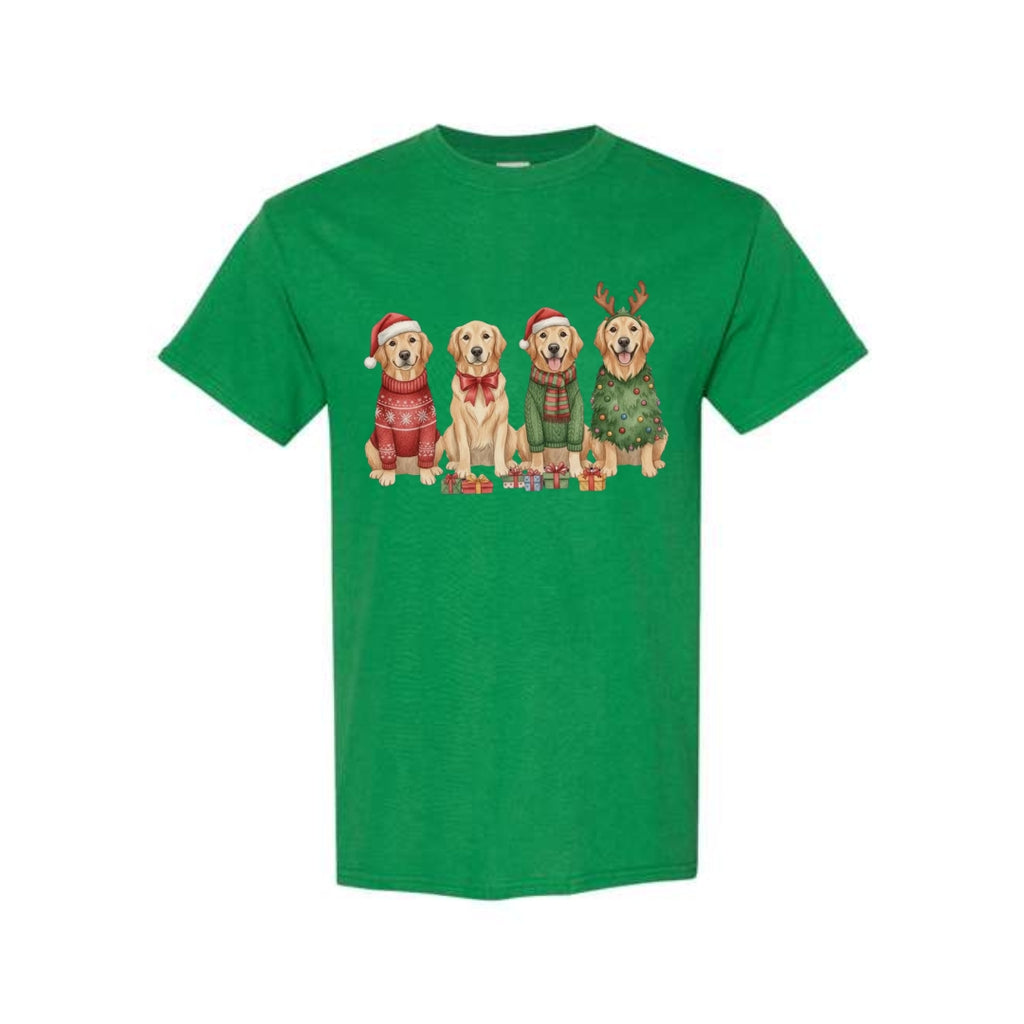 Merry & Furry Tees:Golden Retriever Christmas Dogs Design – Festive Holiday Dog Lover Gift