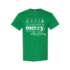 Minimalist Holiday Shirt - Merry Merry Christmas Graphic Tee