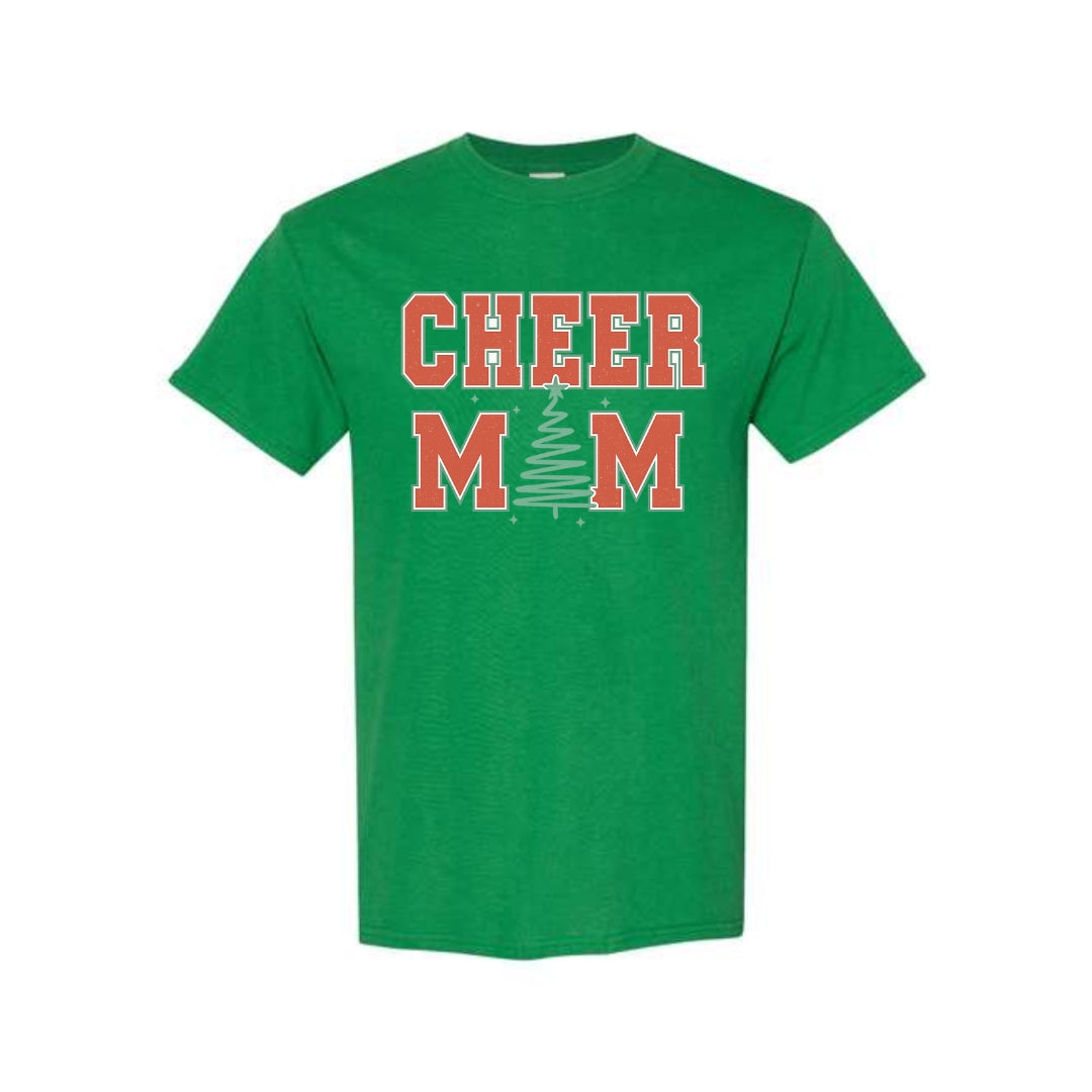 Holiday Shirt - Festive “Cheer Mom” Christmas Apparel – Perfect Holiday Spirit Wear for Cheer Moms