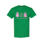 Holiday Shirt - Merry & Bright Pink Christmas Graphic