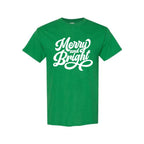Minimalist Holiday Shirt - Merry and Bright Holiday Graphic