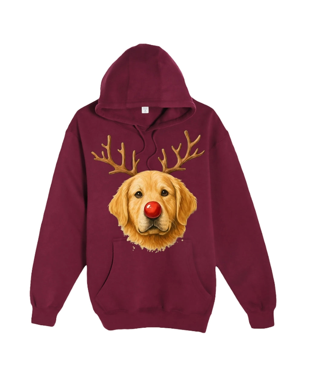Reindeer Golden Retriever Christmas Design – Cute Holiday Dog Graphic