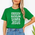 Minimalist Holiday Shirt - Dance Like Frosty, Shine Like Rudolph, Give Like Santa, Love Like Jesus