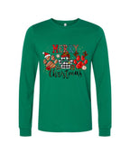 Merry Christmas Paw Print Buffalo Plaid Holiday Apparel – Cute Festive Dog Lover Design