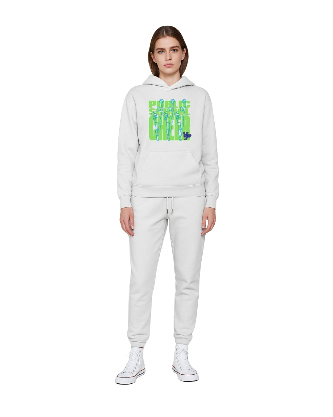 Wesley Padilla Hoodie + Jogger Set - Public Cheer (Neon Green Logo)