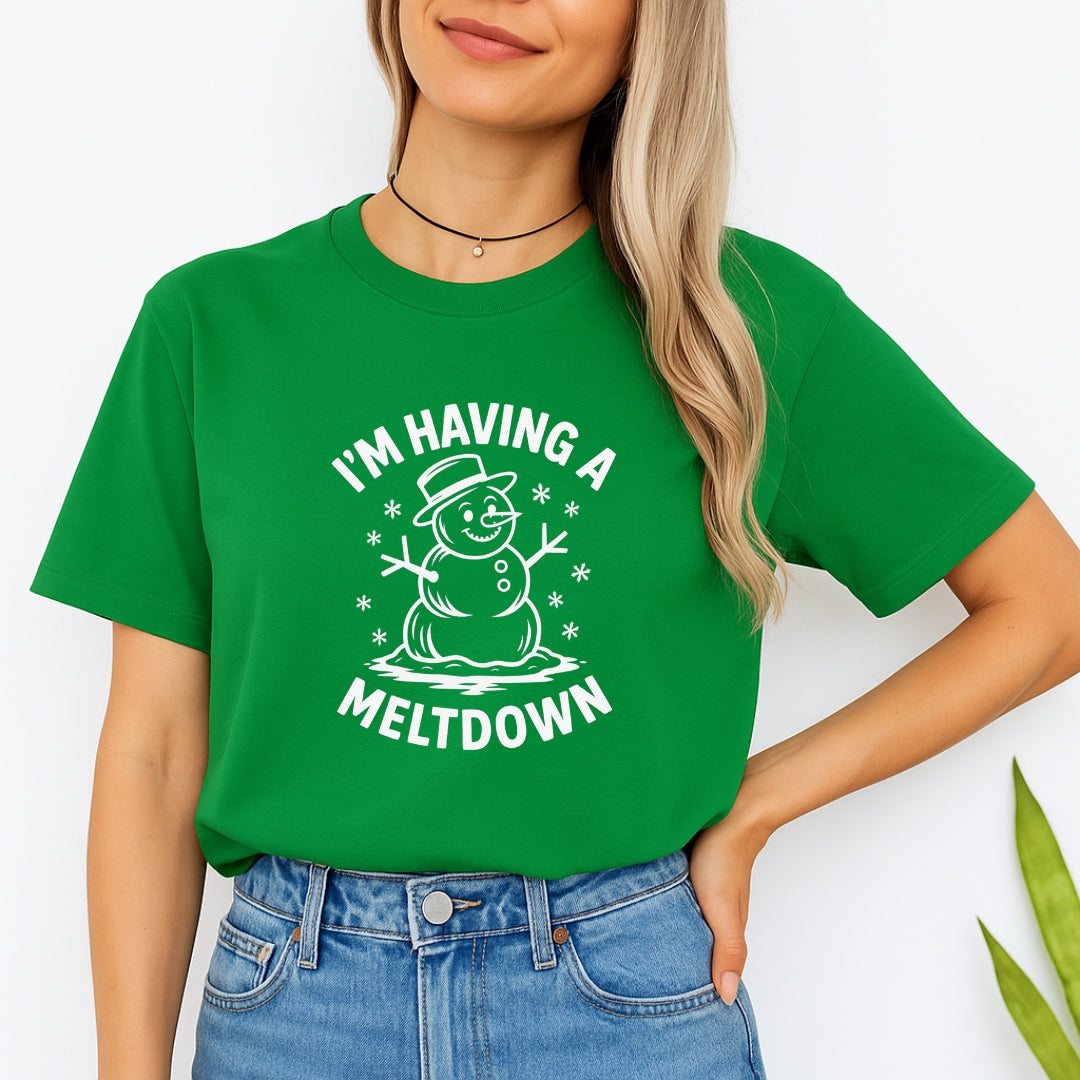 FUNNY HOLIDAY SHIRT: I’m Having a Meltdown – Funny Snowman Christmas Design