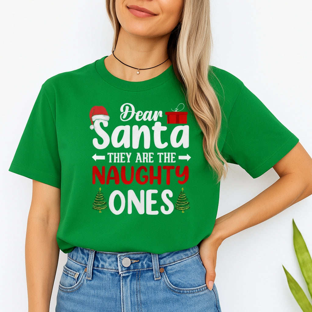 FUNNY HOLIDAY SHIRT:Dear Santa, They Are the Naughty Ones