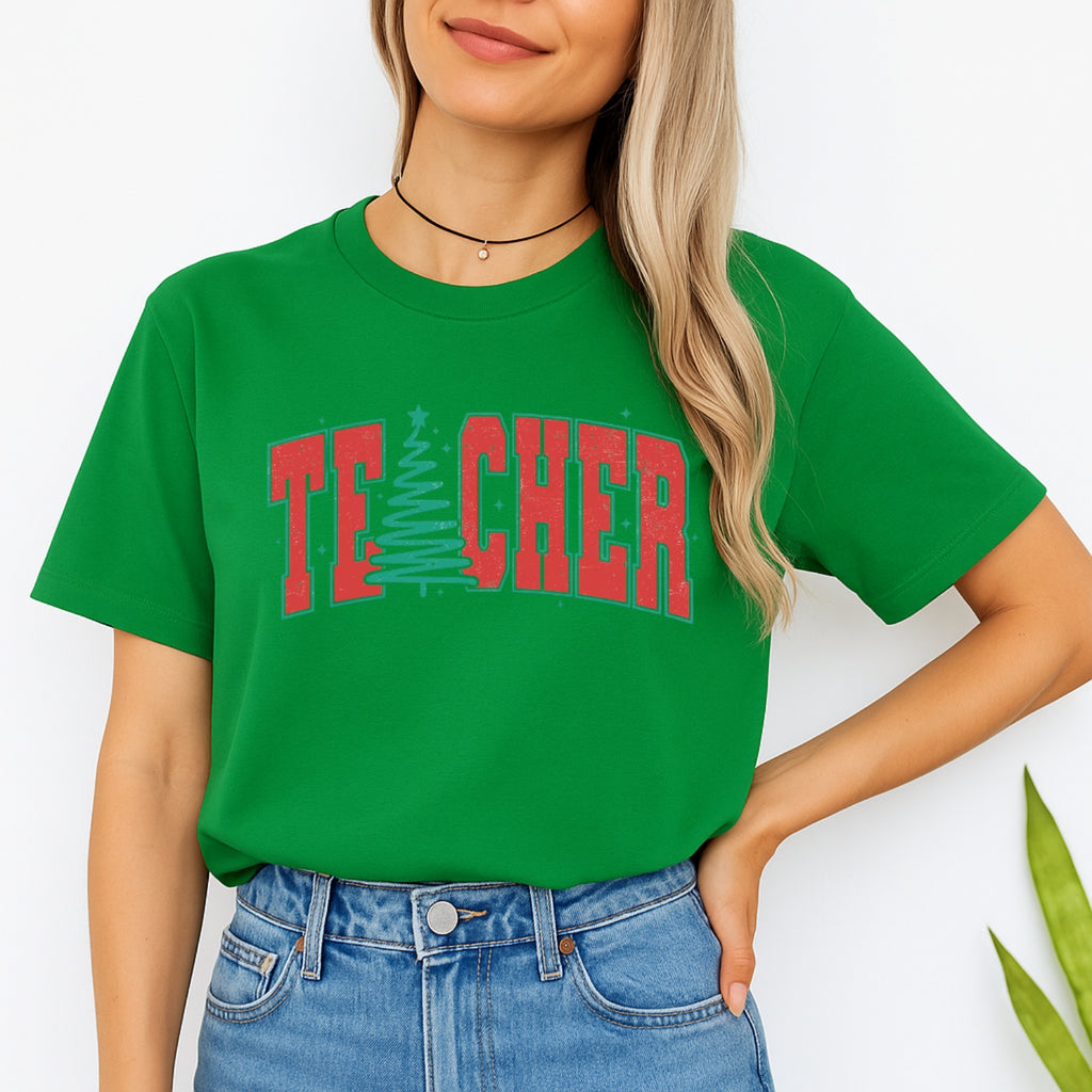 Holiday Shirt - Festive “Teacher” Christmas Apparel – Perfect Holiday Gift for Educators