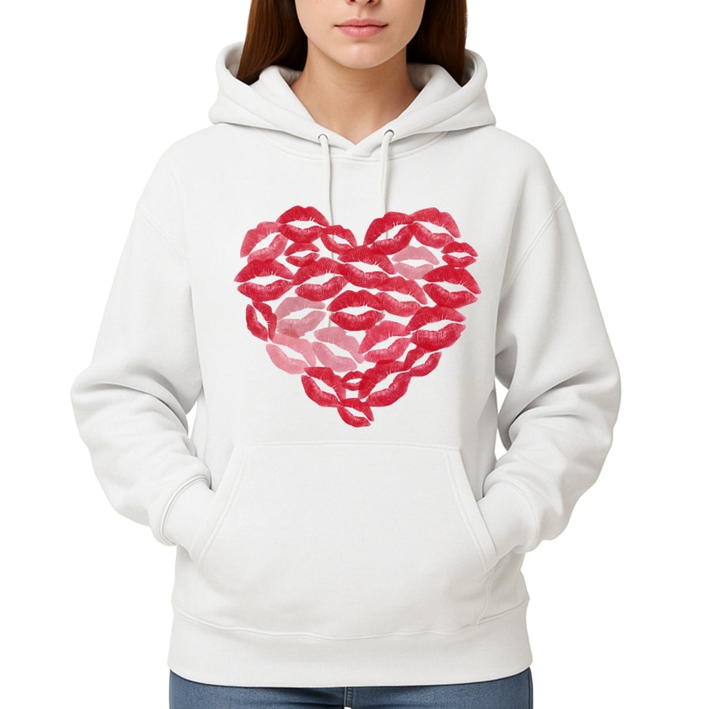 Kiss Me Valentine Heart Sweatshirt & Tee – Lip Print Love Design