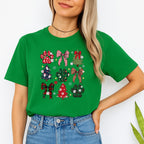 Merry & Furry Tees:Festive Paw Prints and Christmas Trees