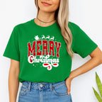 Holiday Shirt - Merry Christmas Buffalo Plaid Graphic
