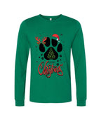 Merry Christmas Paw Print Holiday Apparel – Festive Pet Lover Christmas Design