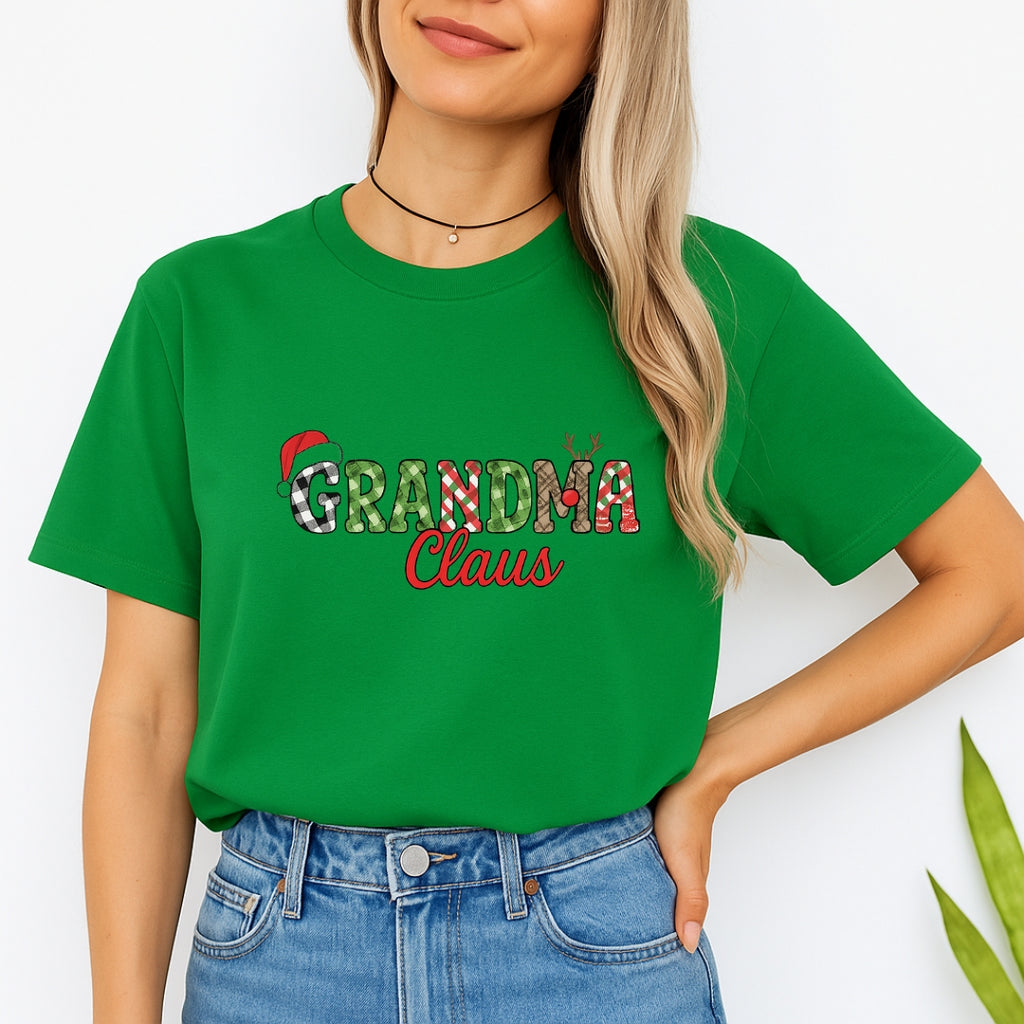 Holiday Shirt - Grandma Claus Christmas Apparel – Fun Holiday Outfit for Festive Grandmas