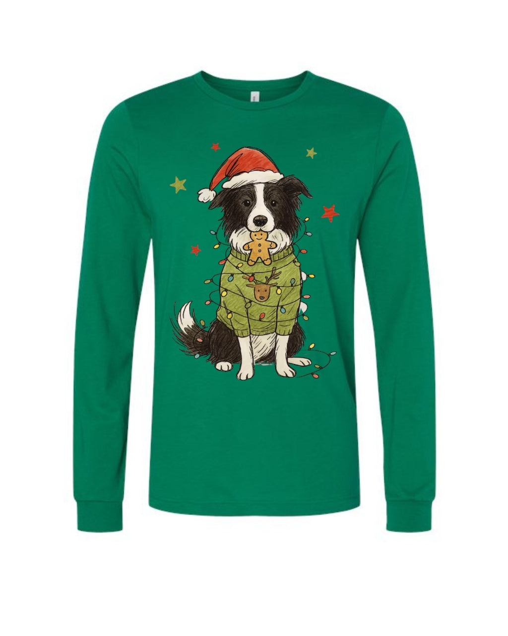 Border Collie Christmas Lights Design – Cute Holiday Dog Lover Gift