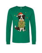 Border Collie Christmas Lights Design – Cute Holiday Dog Lover Gift