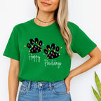 Merry & Furry Tees: “Happy Pawlidays Festive Paw Print Lights Design”