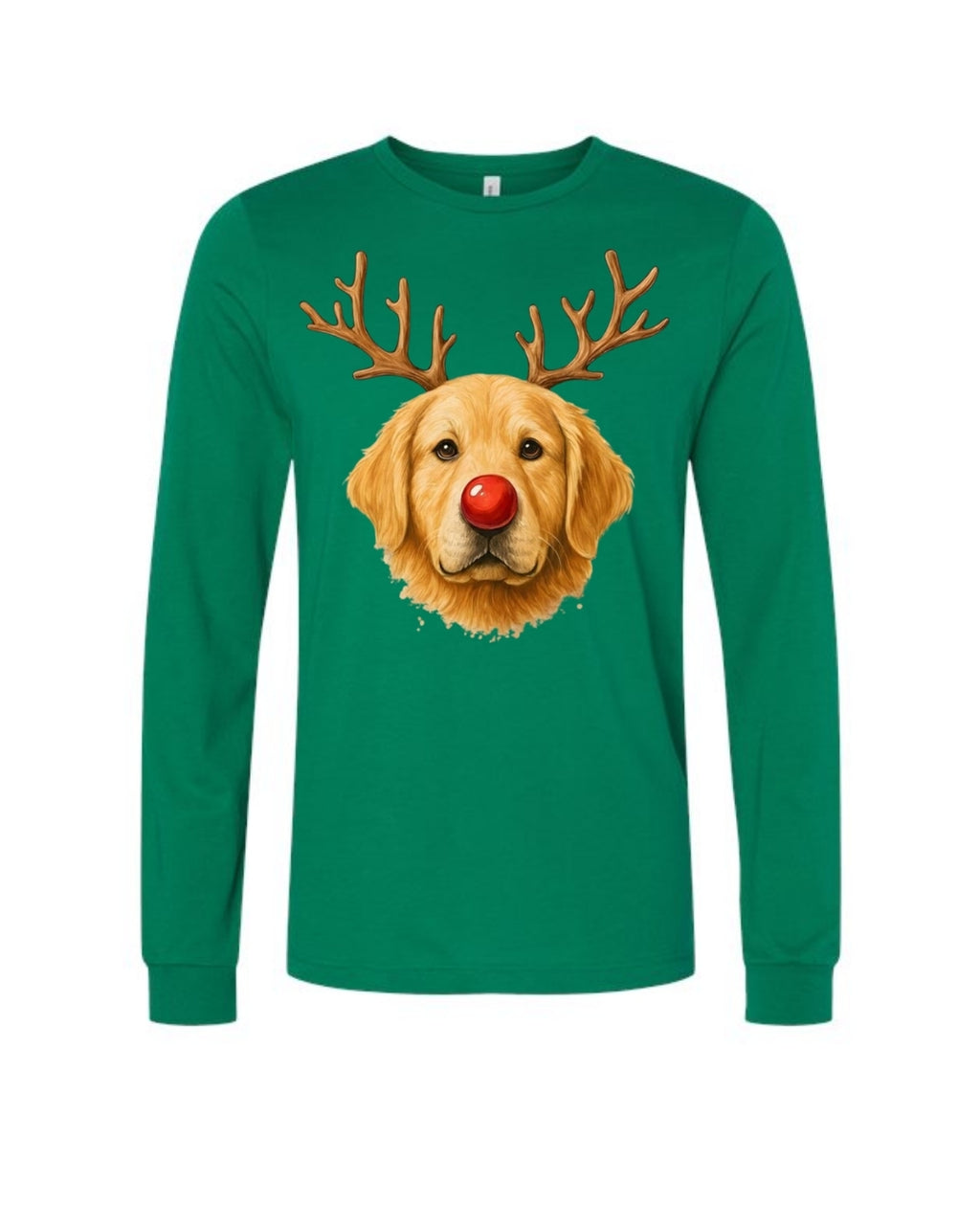 Reindeer Golden Retriever Christmas Design – Cute Holiday Dog Graphic