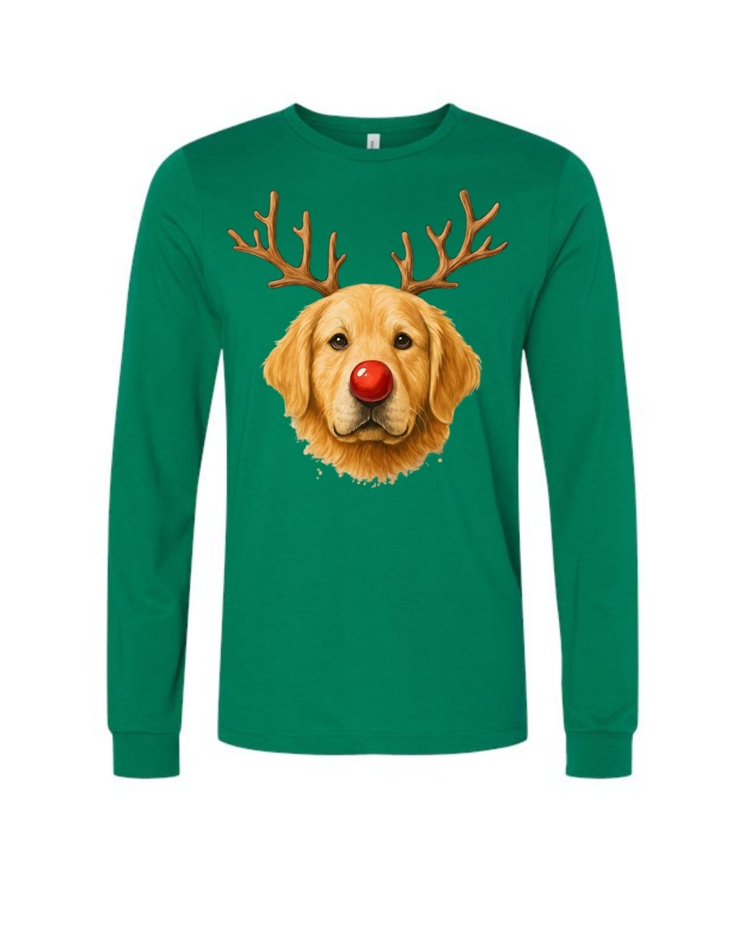 Reindeer Golden Retriever Christmas Design – Cute Holiday Dog Graphic