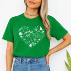 Minimalist Holiday Shirt - Festive Heart Christmas Icons