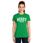 Minimalist Holiday Shirt - Merry Christmas Graphic Apparel