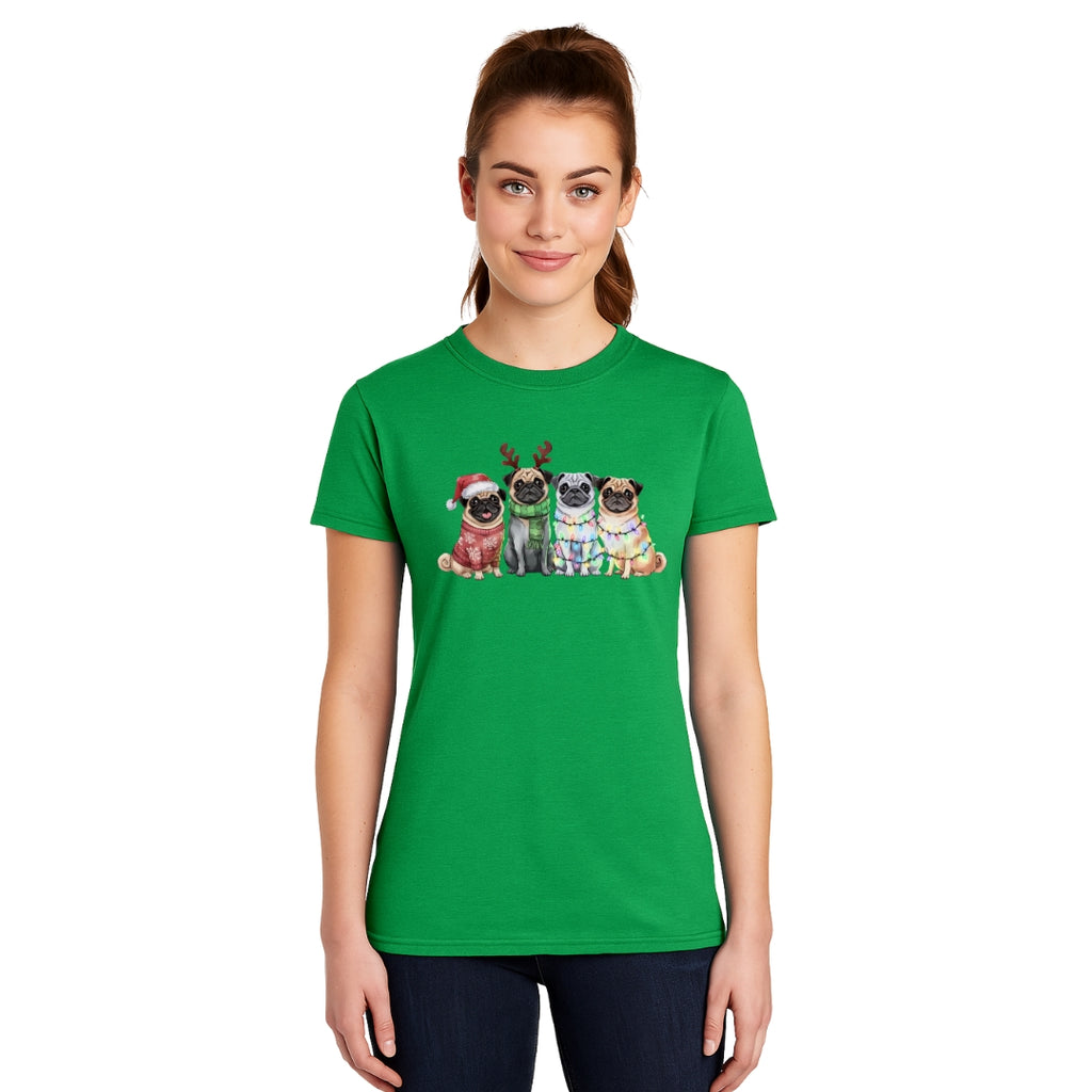 Merry & Furry Tees: Festive Pug Christmas Apparel – Cute Holiday Dog Lover Gift