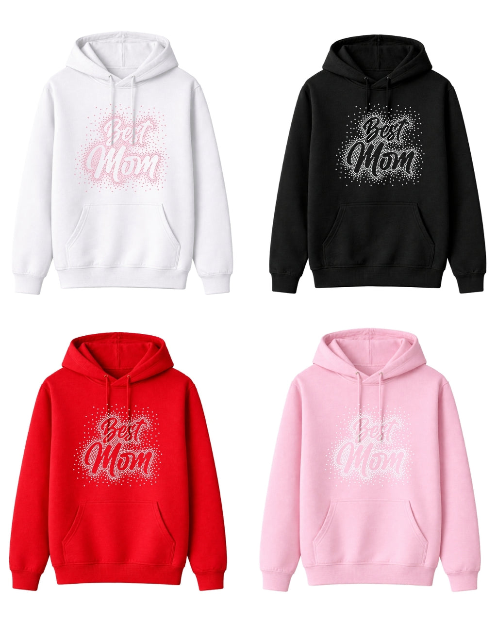 "Best Mom" Rhinestone Shirt – Sparkly Mom Tee, Game Day Shirt, Mom Gift, Bling Sports Mom Apparel