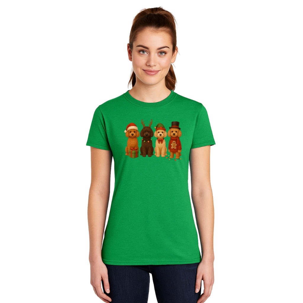 Merry & Furry Tees: Christmas Doodle Dog Squad Design – Festive Holiday Dog Lover Gift