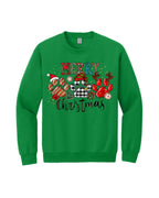 Merry Christmas Paw Print Buffalo Plaid Holiday Apparel – Cute Festive Dog Lover Design