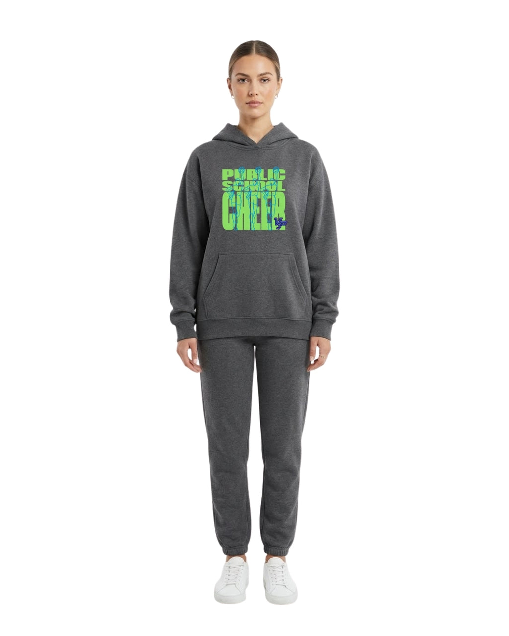 Wesley Padilla Hoodie + Jogger Set - Public Cheer (Neon Green Logo)