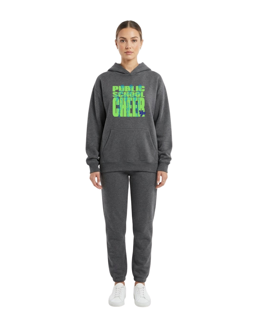 Wesley Padilla Hoodie + Jogger Set - Public Cheer (Neon Green Logo)