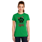 Merry & Furry Tees: Merry Christmas Paw Print Holiday Apparel – Festive Pet Lover Christmas Design