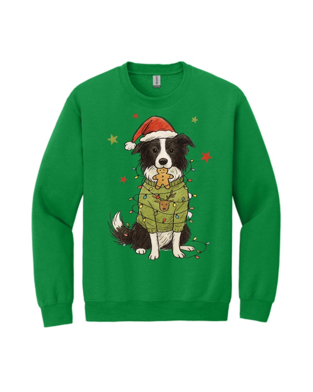 Border Collie Christmas Lights Design – Cute Holiday Dog Lover Gift
