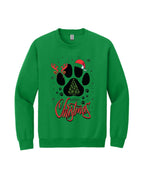 Merry Christmas Paw Print Holiday Apparel – Festive Pet Lover Christmas Design