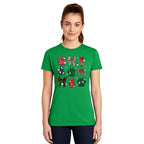 Merry & Furry Tees:Festive Paw Prints and Christmas Trees