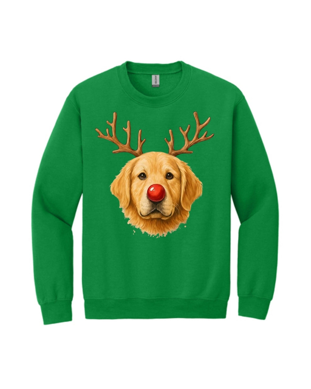 Reindeer Golden Retriever Christmas Design – Cute Holiday Dog Graphic