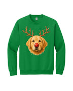 Reindeer Golden Retriever Christmas Design – Cute Holiday Dog Graphic