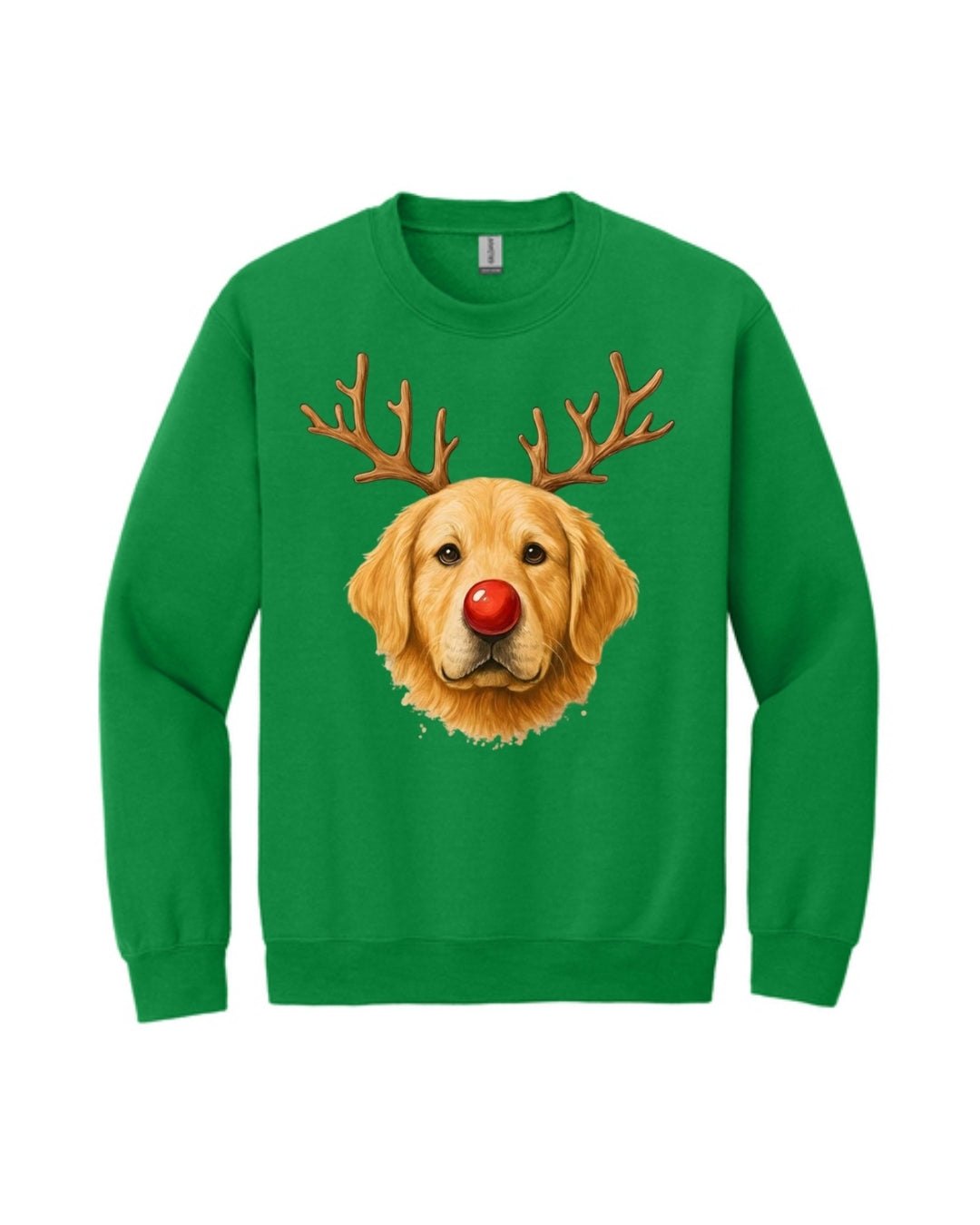 Reindeer Golden Retriever Christmas Design – Cute Holiday Dog Graphic