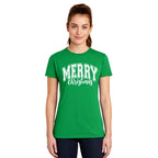 Minimalist Holiday Shirt - “Merry Christmas” Bold Letter Design