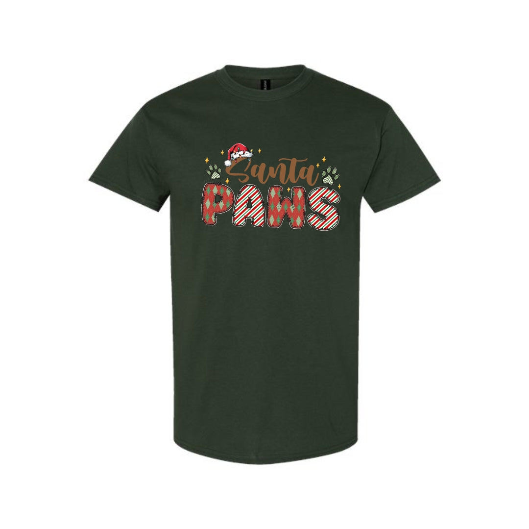 Merry & Furry Tees: Santa Paws Christmas Apparel – Cute Holiday Pet Lover Design
