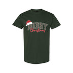 Holiday Shirt - “Merry Christmas” Leopard Santa Design