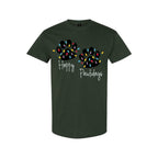 Merry & Furry Tees: “Happy Pawlidays Festive Paw Print Lights Design”