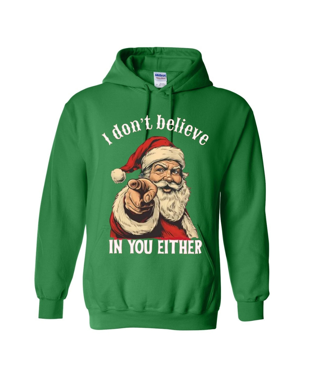 “I Don’t Believe in You Either” Funny Santa Christmas Design
