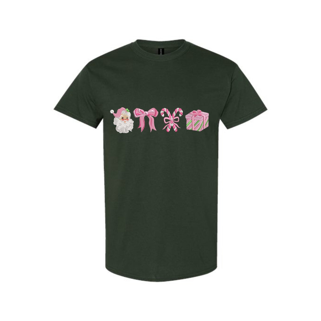 Holiday Shirt -Pink Christmas Icons Graphic